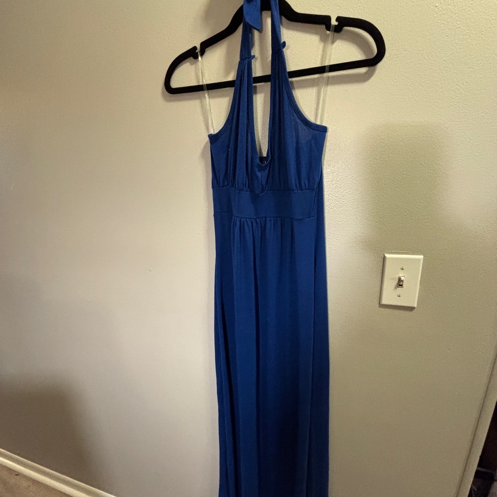 ALLOY Royal Blue Halter Maxi Dress